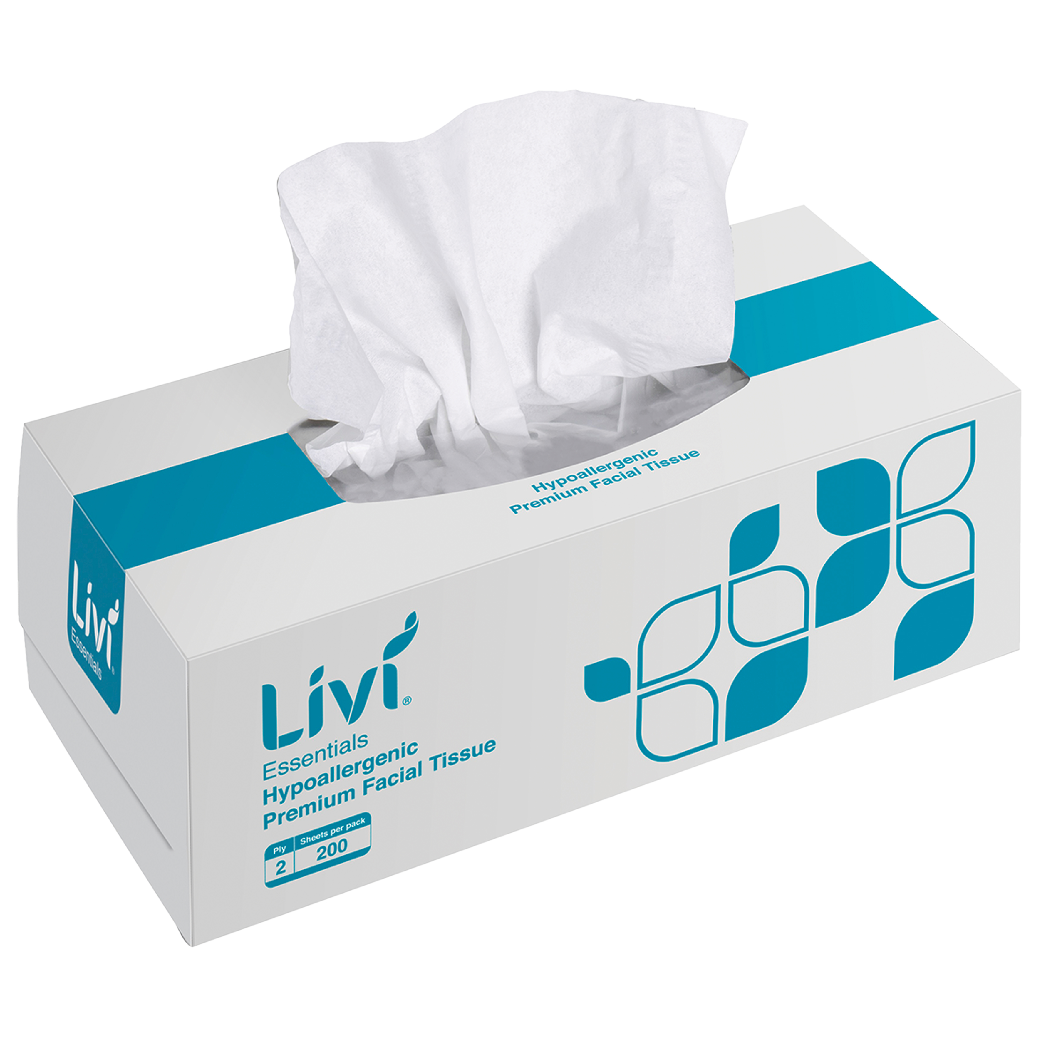 LIVI ESSENTIALS 1302 FACIAL TISSUE 2PLY BOX 200