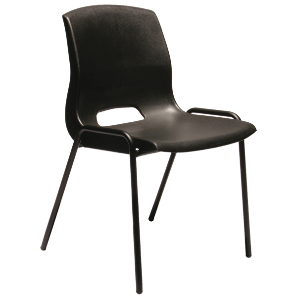 BURO QUAD VISITOR CHAIR STACKABLE LINKABLE BLACK