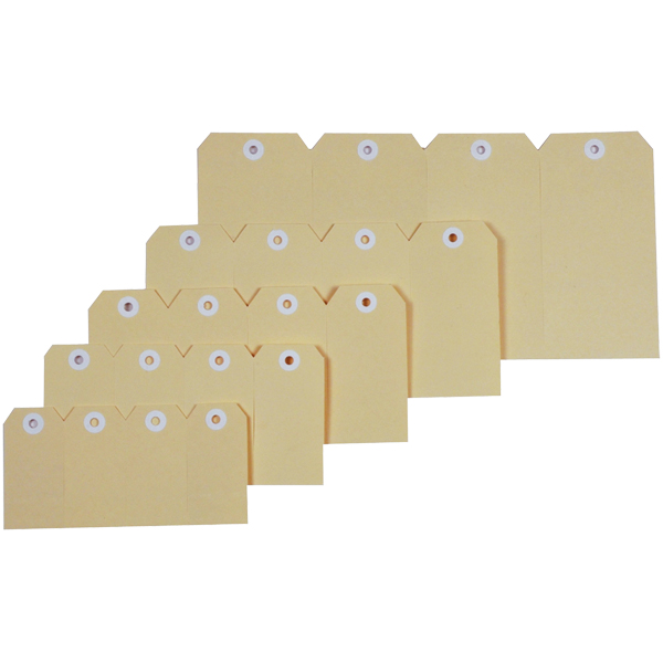 ESSELTE SHIPPING TAGS SIZE 1 35 X 70MM BUFF BOX 1000