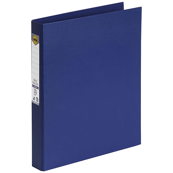 MARBIG LINEN RING BINDER PE 2D 25MM A4 BLUE