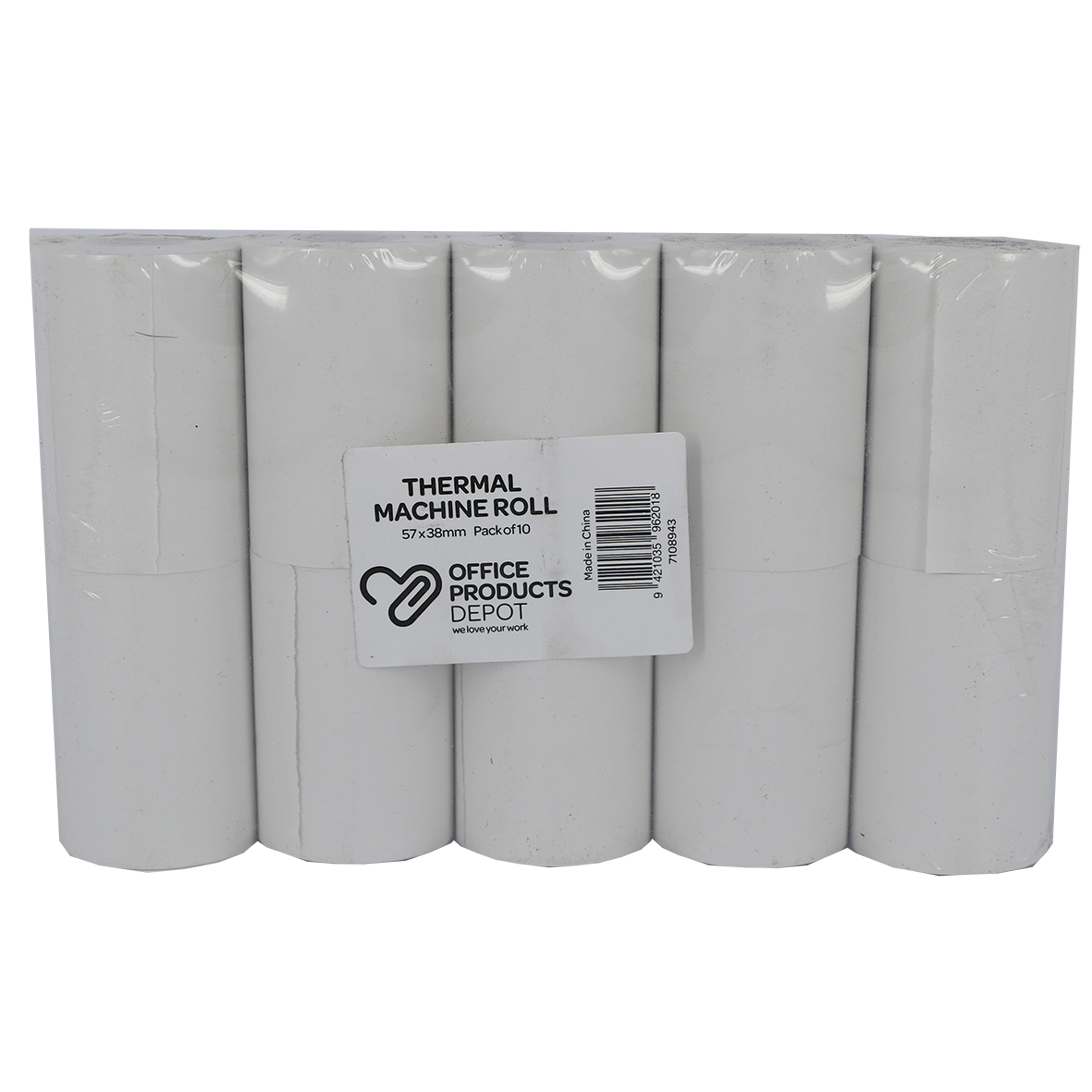 OPD THERMAL MACHINE ROLL 57 X 38MM PACK 10