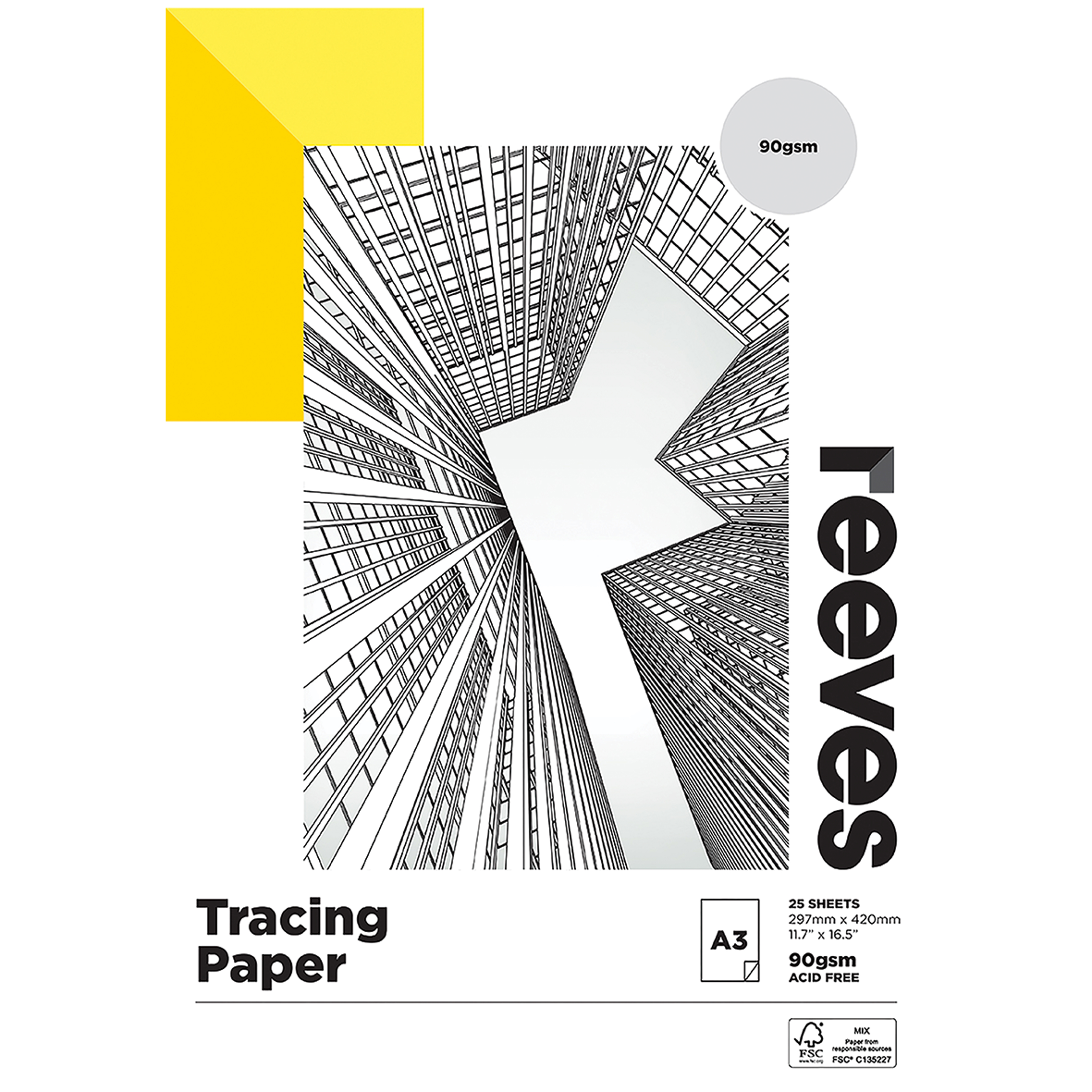 REEVES TRACING PAD 90GSM A3