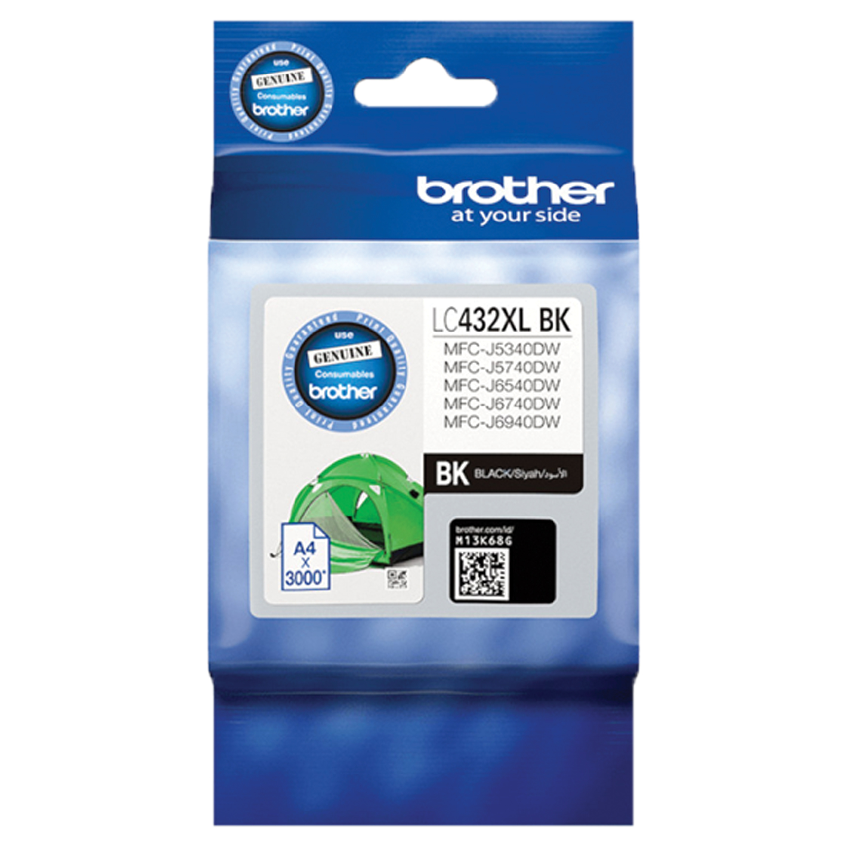 BROTHER LC432XLBK INK CARTRIDGE HIGH YIELD BLACK