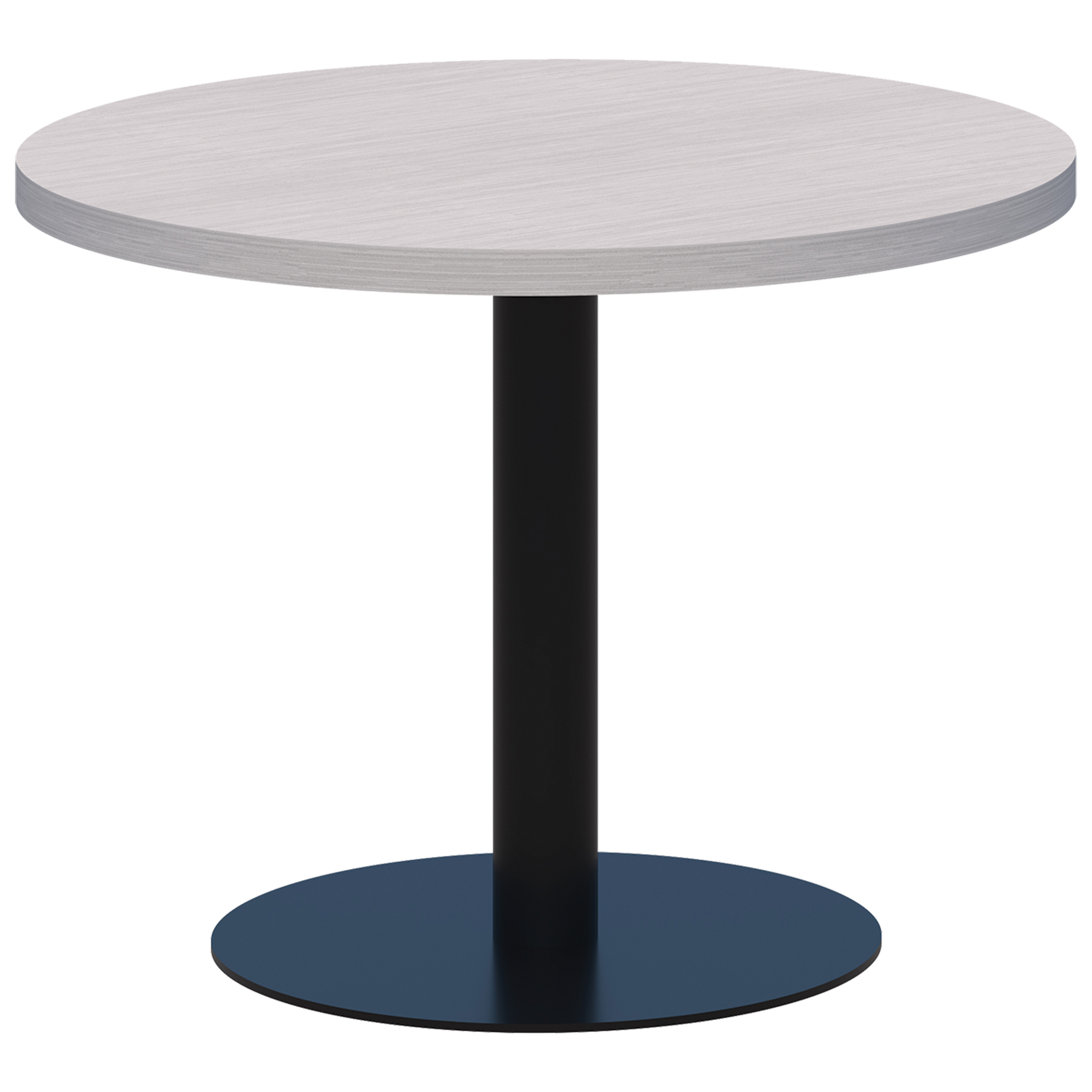 ACCENT CLASSIC COFFEE TABLE ROUND D450 X H450MM BLACK BASE SILVER STRATA TOP