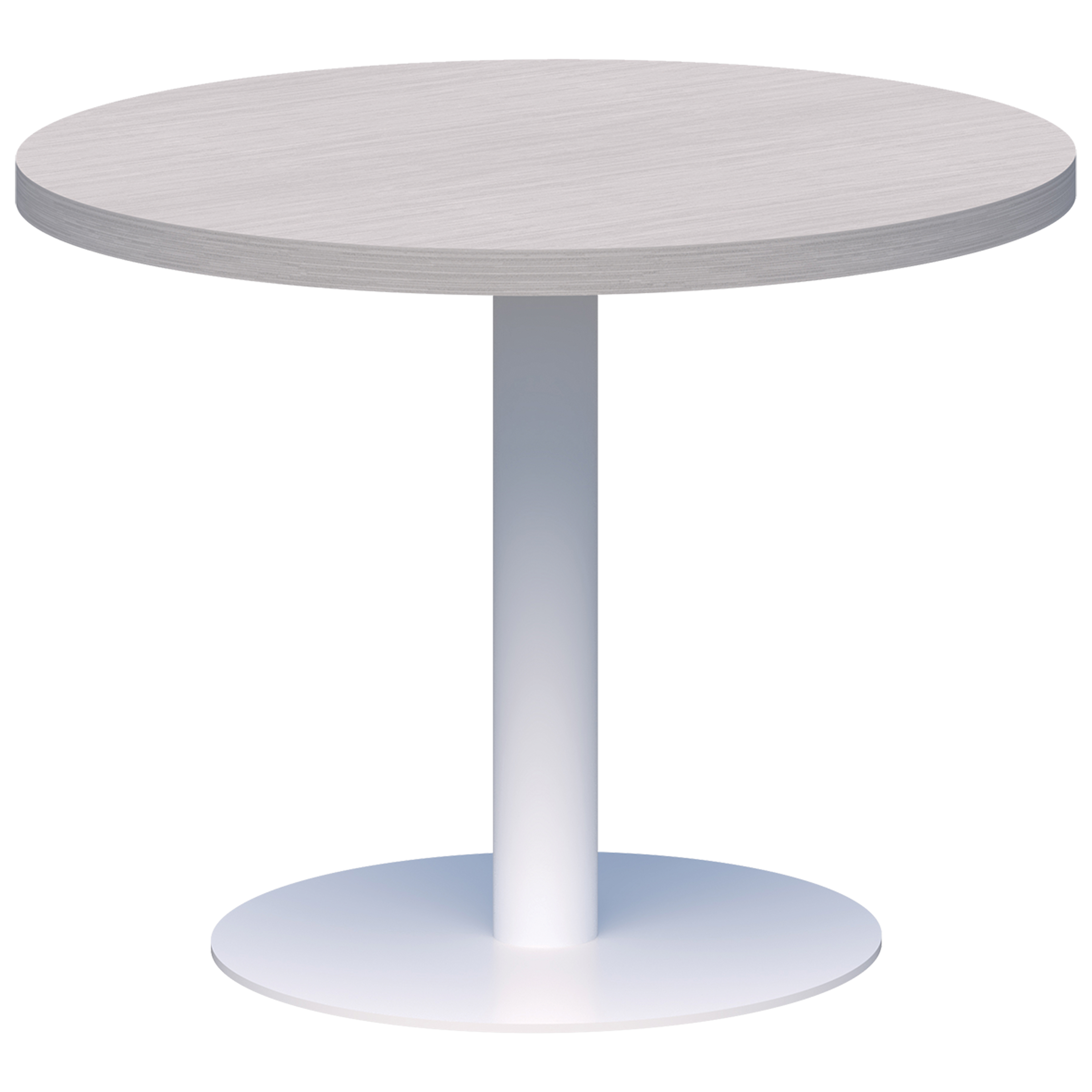 ACCENT CLASSIC COFFEE TABLE ROUND D450 X H450MM WHITE BASE SILVER STRATA TOP