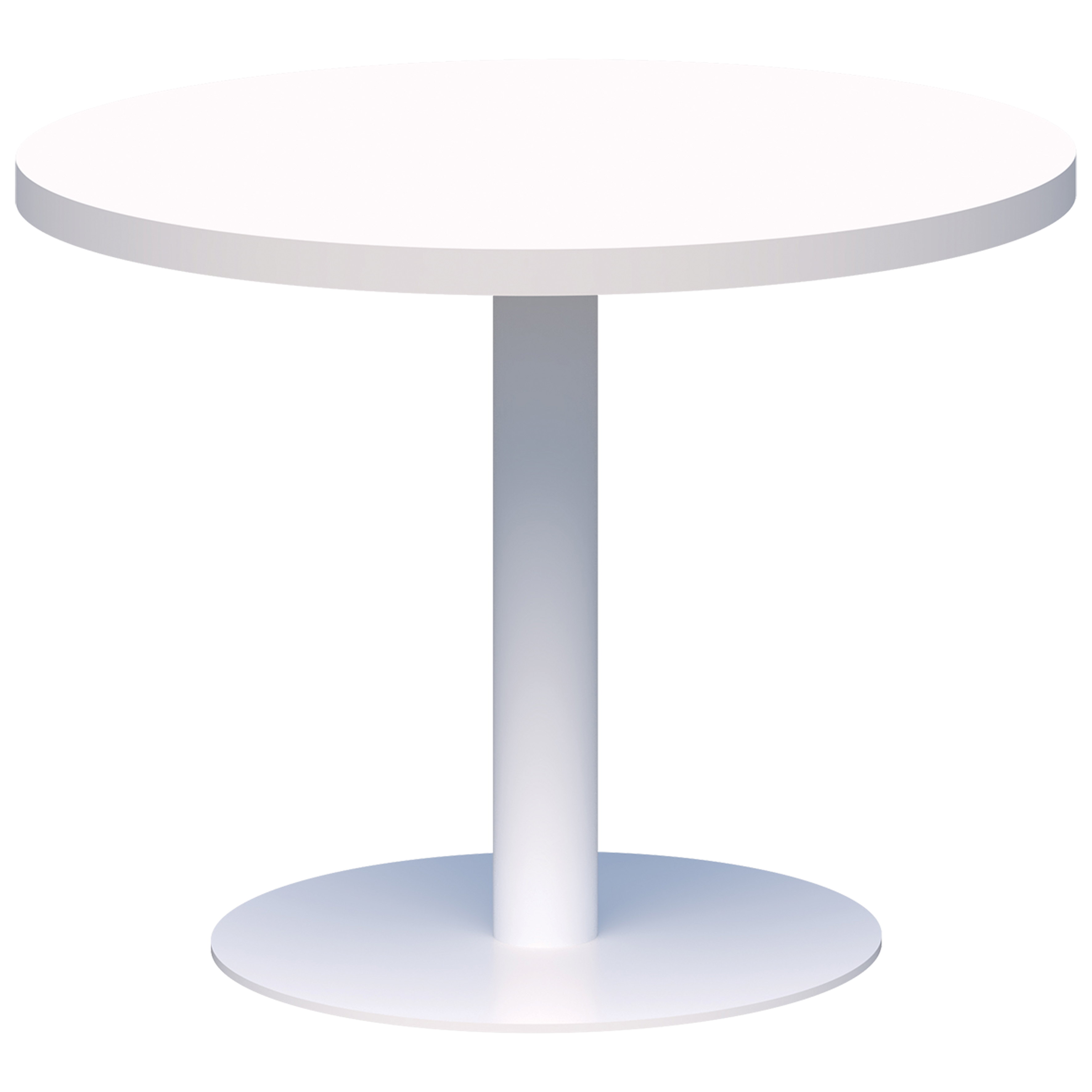 ACCENT CLASSIC COFFEE TABLE ROUND POWDERCOAT D450 X H450MM WHITE BASE WHITE TOP