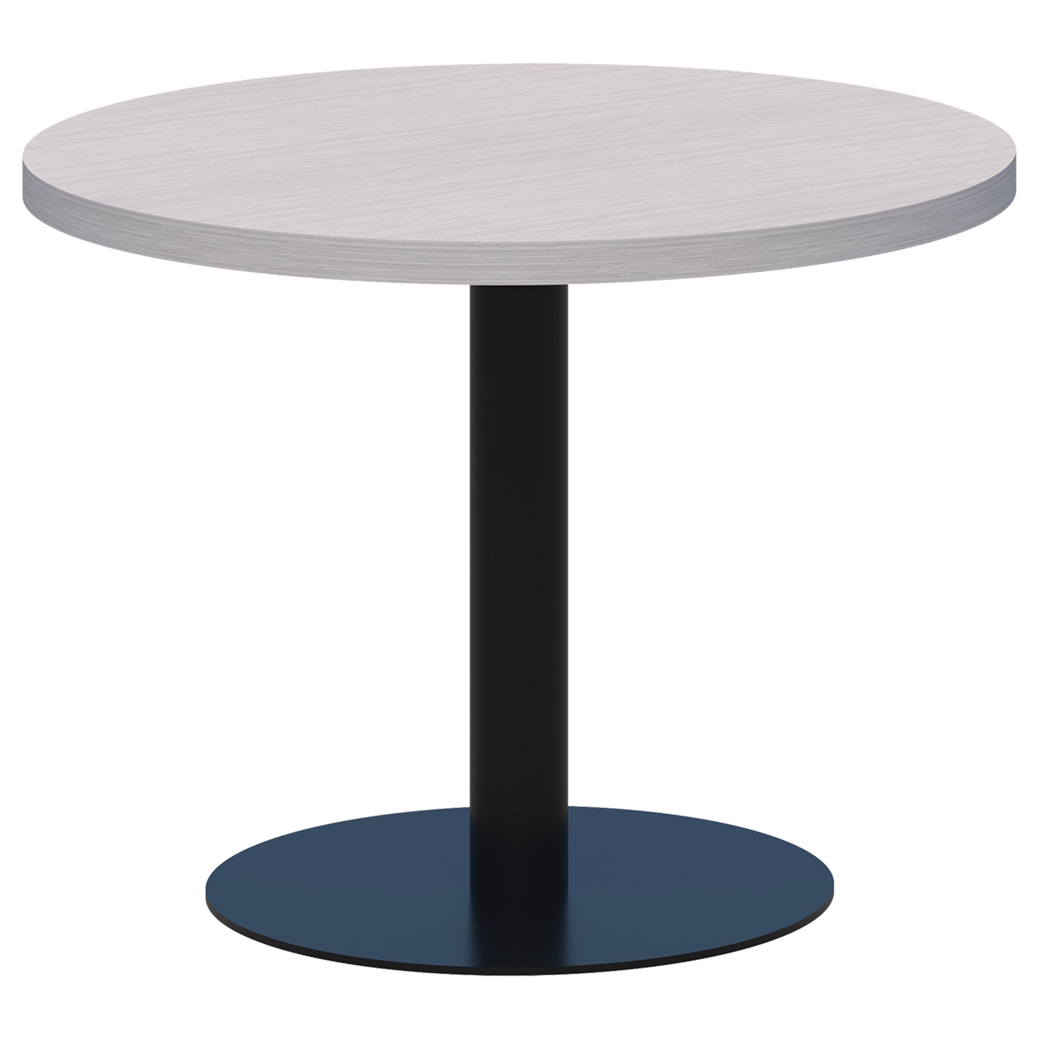 ACCENT CLASSIC COFFEE TABLE ROUND D600 X H450MM BLACK BASE SILVER STRATA TOP