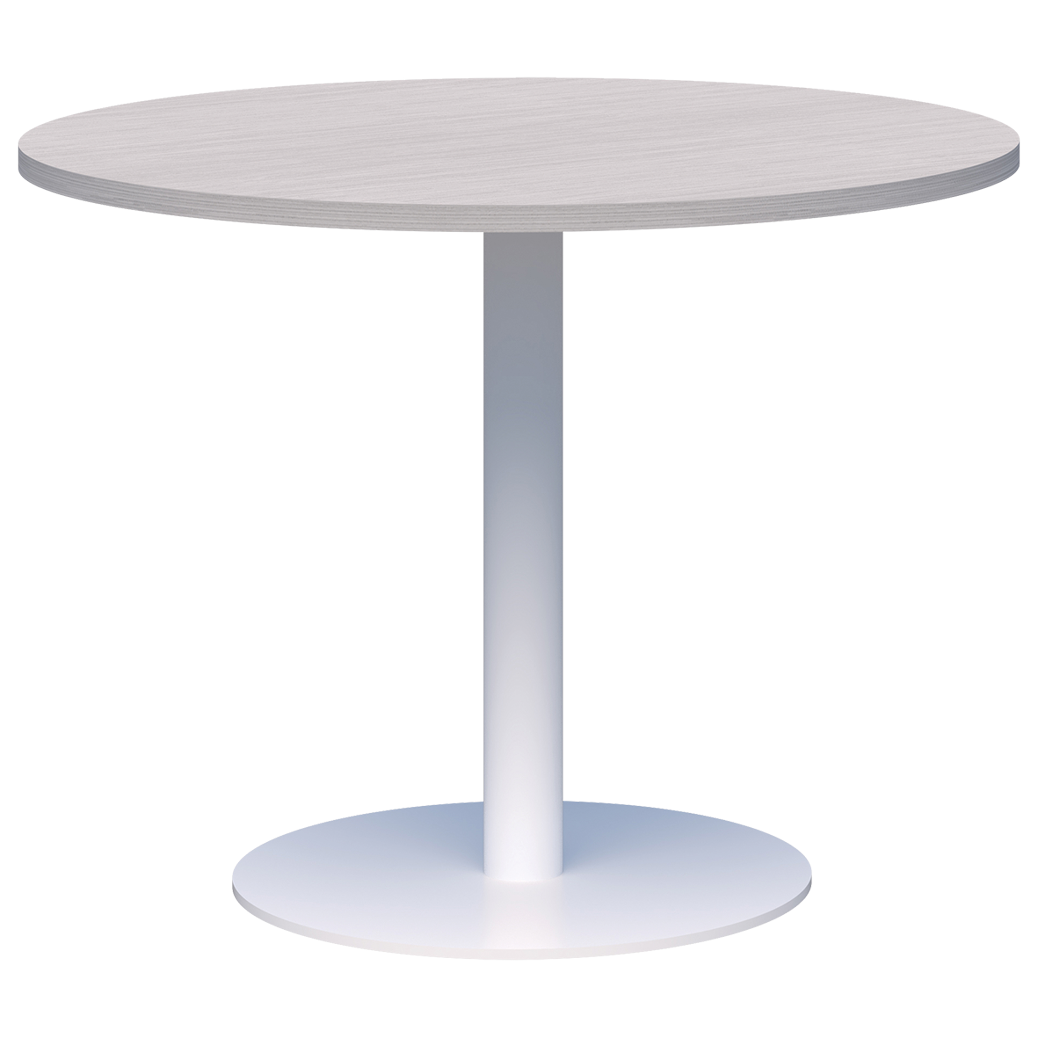 ACCENT CLASSIC MEETING TABLE ROUND D900 X H745MM WHITE BASE SILVER STRATA TOP