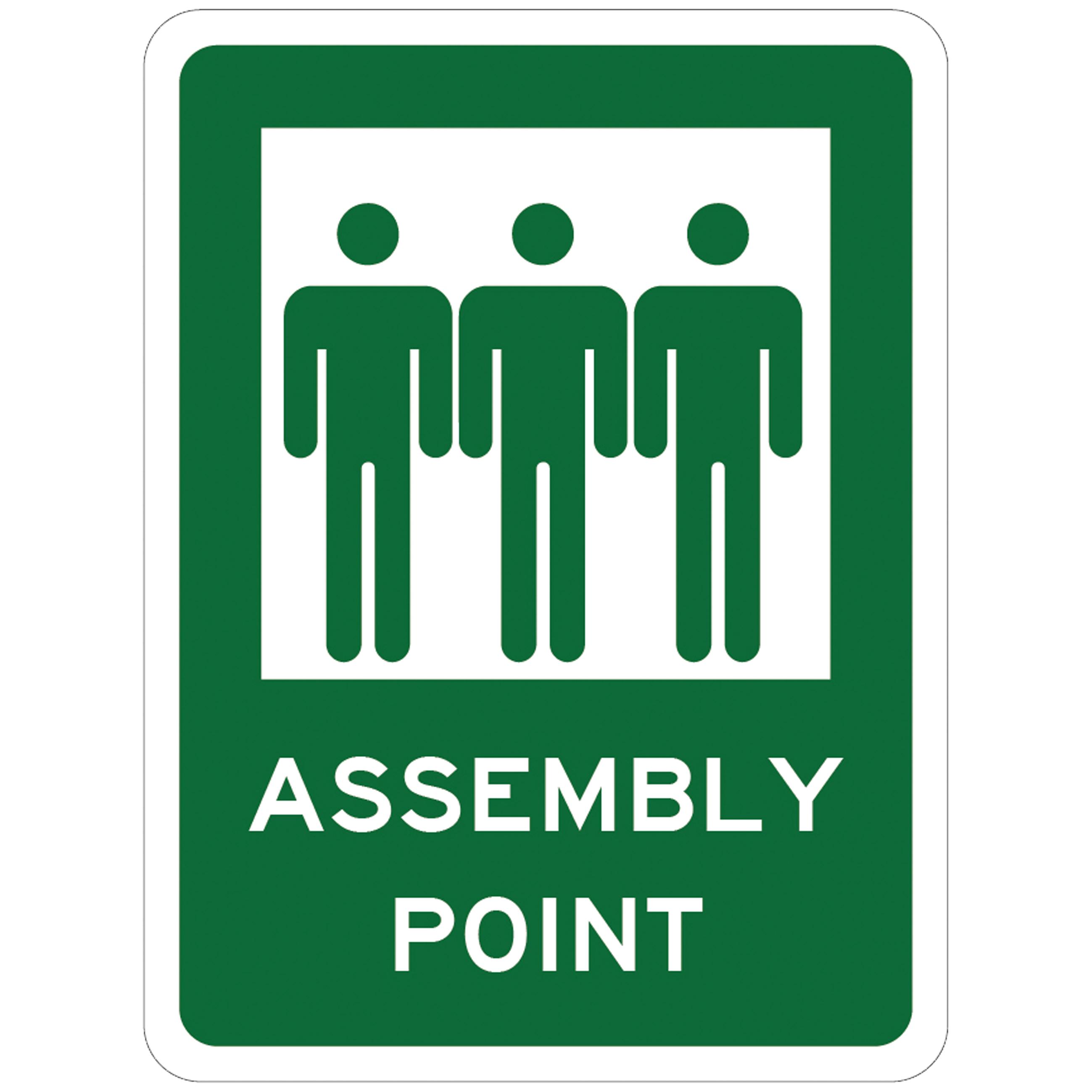 SAFETY SIGN W225 X H300MM ASSEMBLY POINT