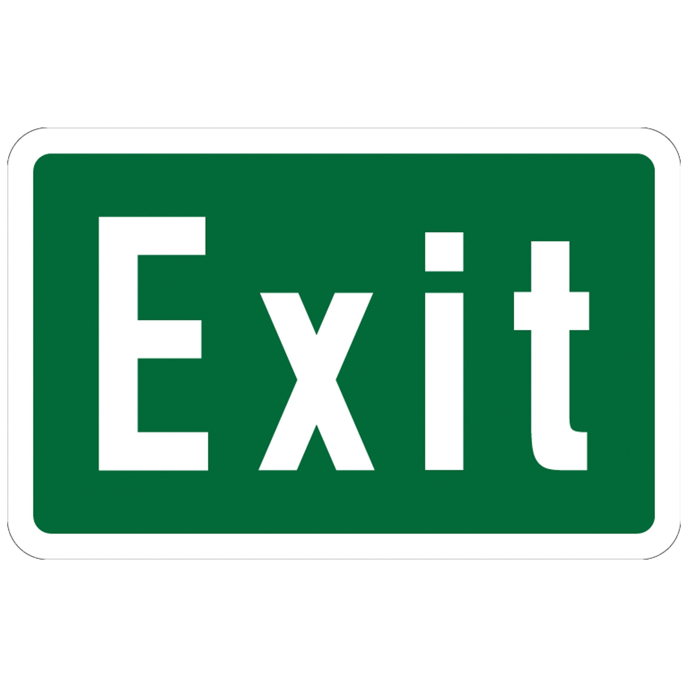 SAFETY SIGN W265 X H170MM EXIT