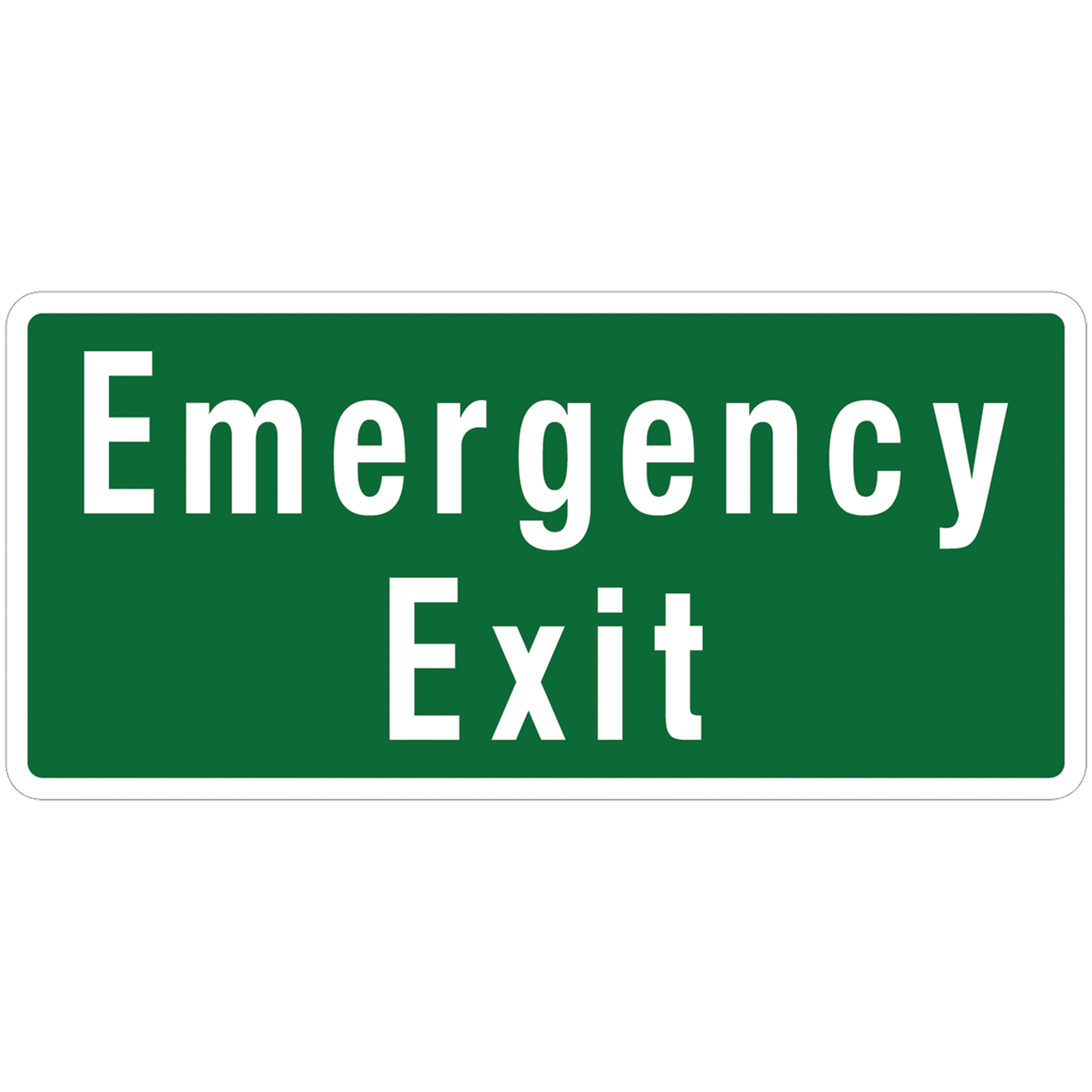 SAFETY SIGN W500 X H235MM EMERGENCY EXIT