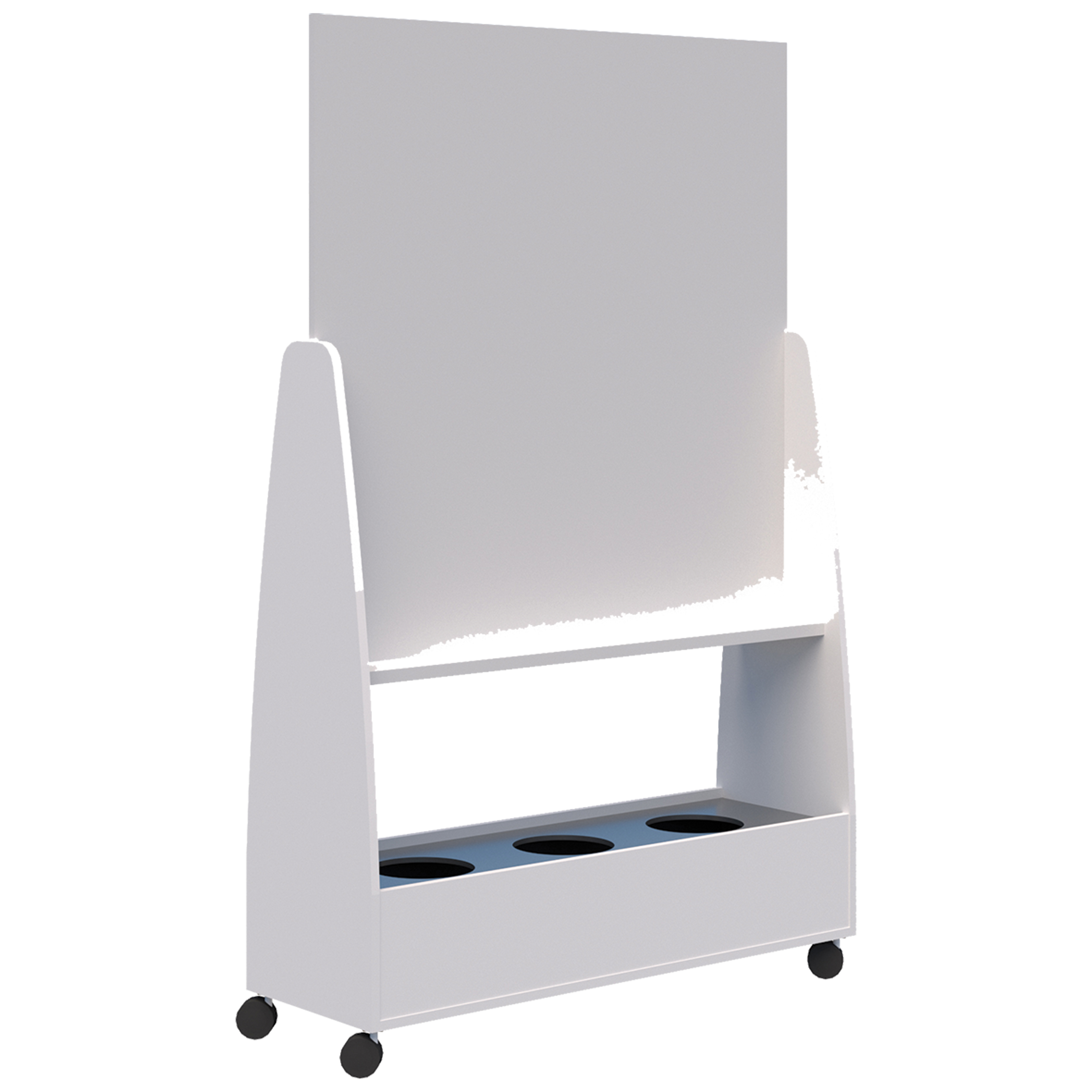 ACCENT MOVE WHITEBOARD MOBILE PARTITION PLANTER H1912 X L1220 X D400MM SNOW