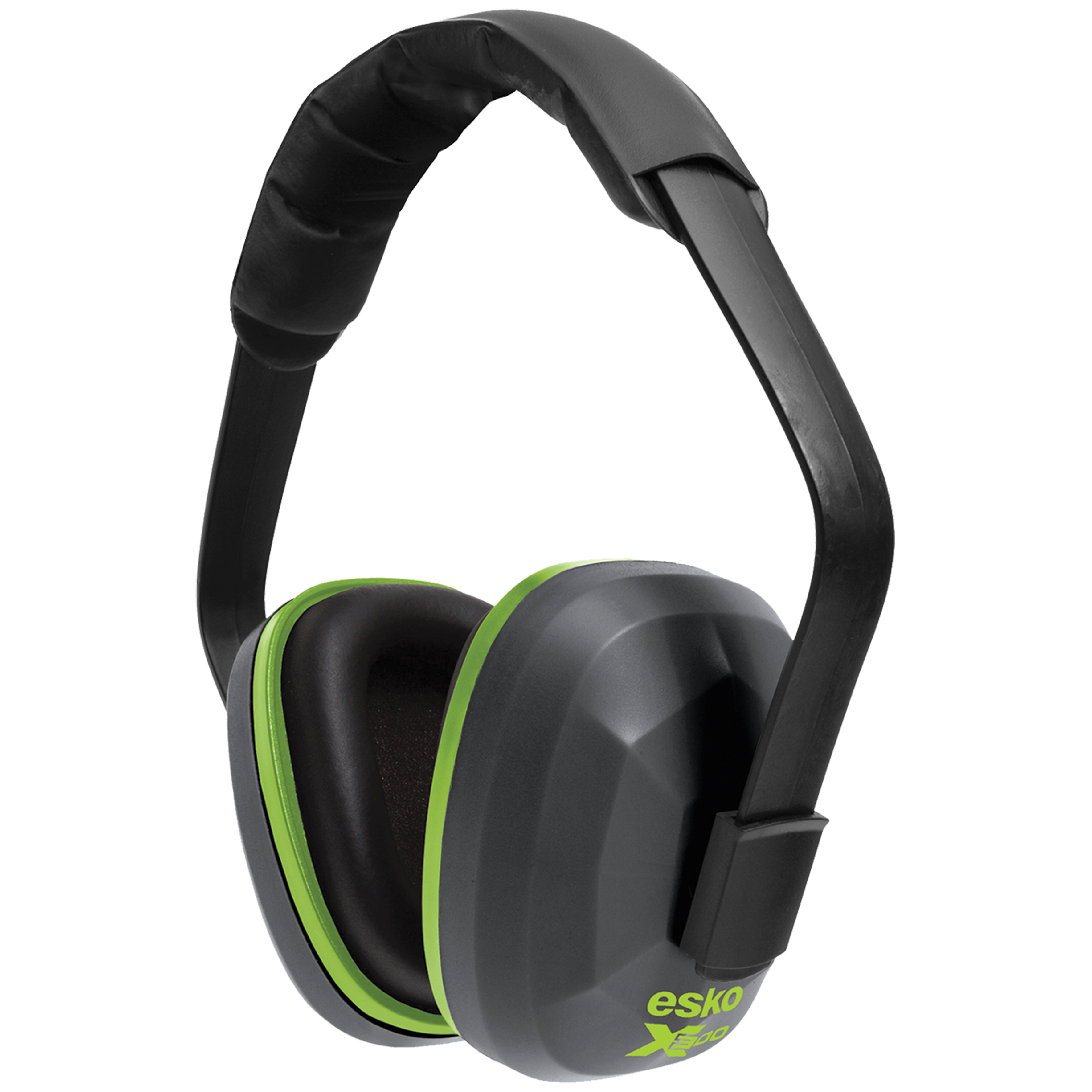 ESKO X300 BANDED EARMUFF GUNMETAL NEON GREEN
