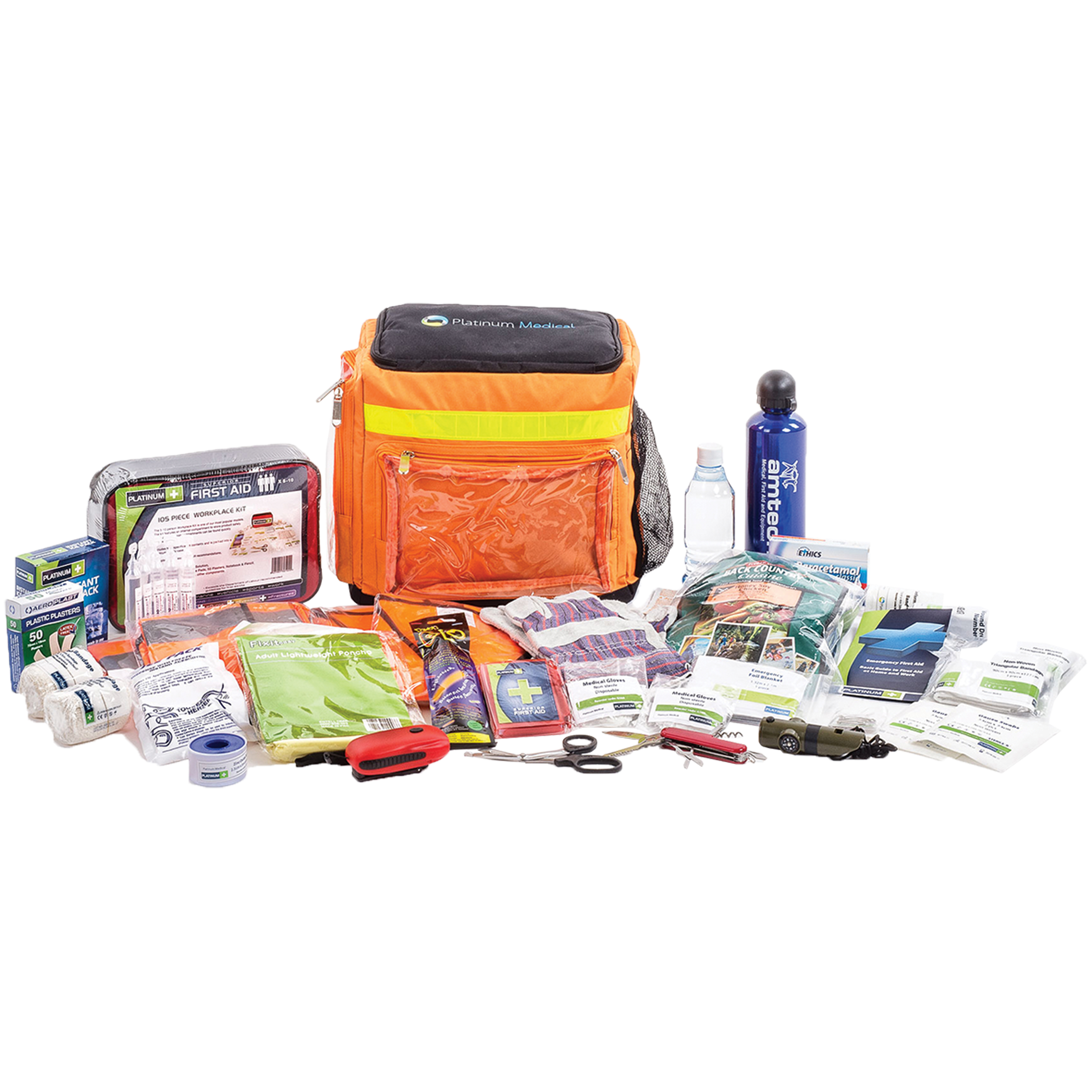 GRAB AND RUN CIVIL DEFENCE BAG WITH ADVANCED CONTENTS AND 24 FOOD RATION PACK