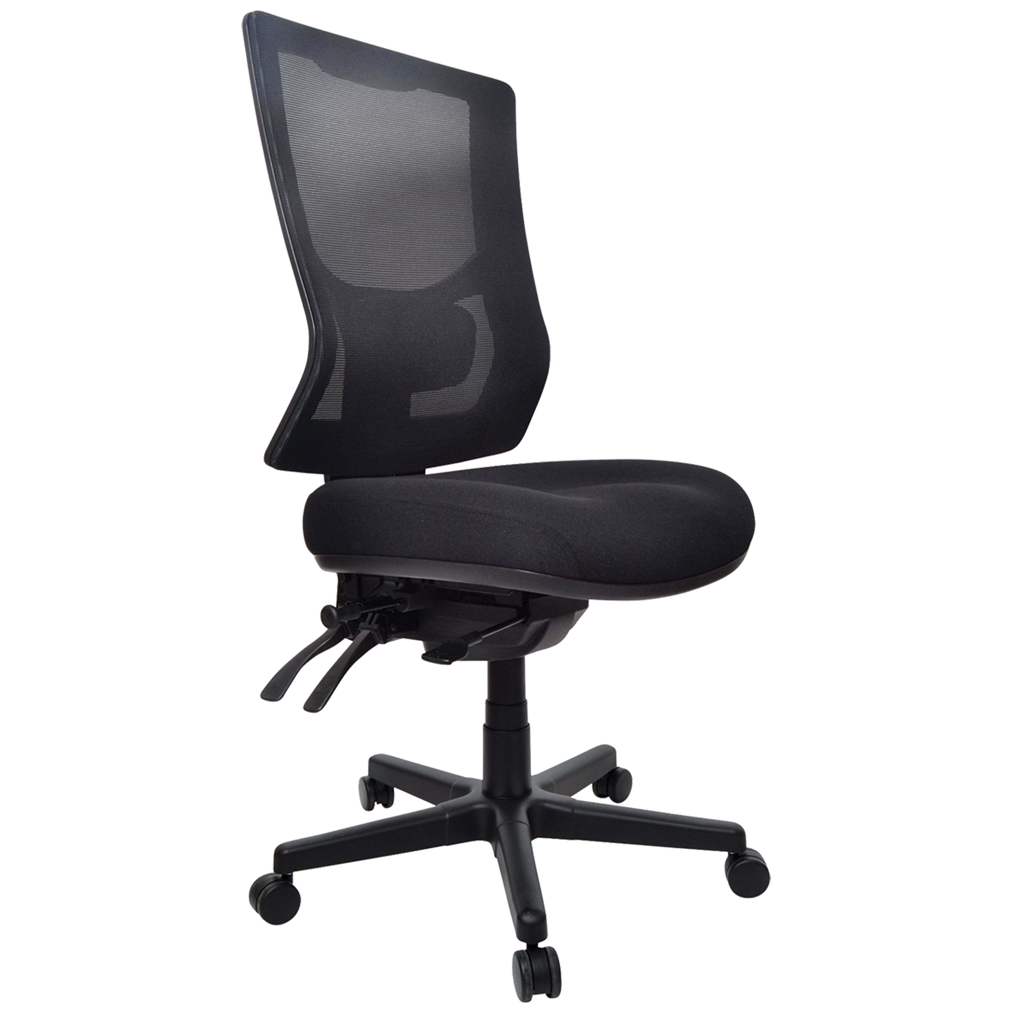 BURO METRO II 247 OFFICE CHAIR MESH HIGHBACK 3LEVER NYLON BASE BLACK