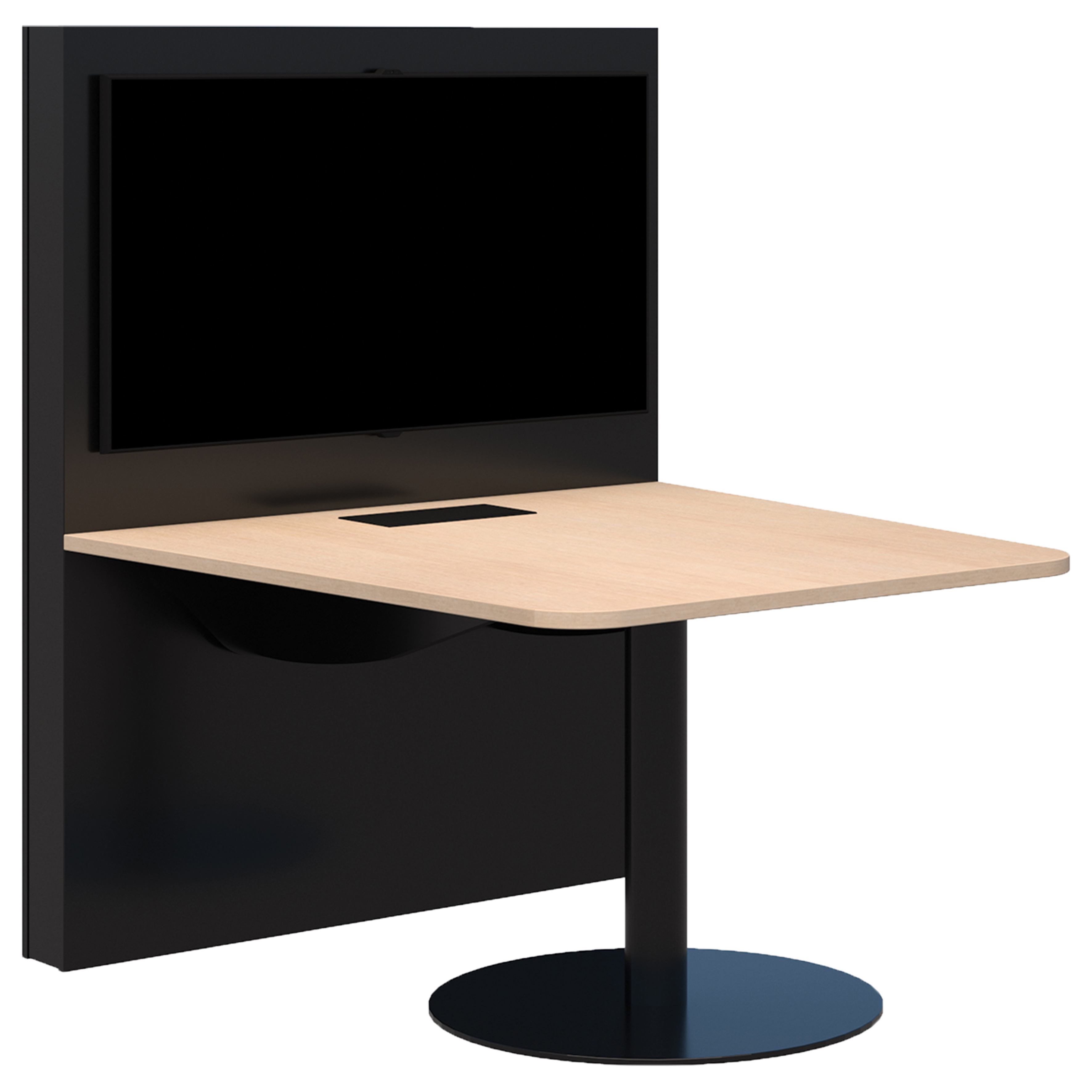 ACCENT MEDIA HUB MEETING TABLE W1200MM REFINED OAK