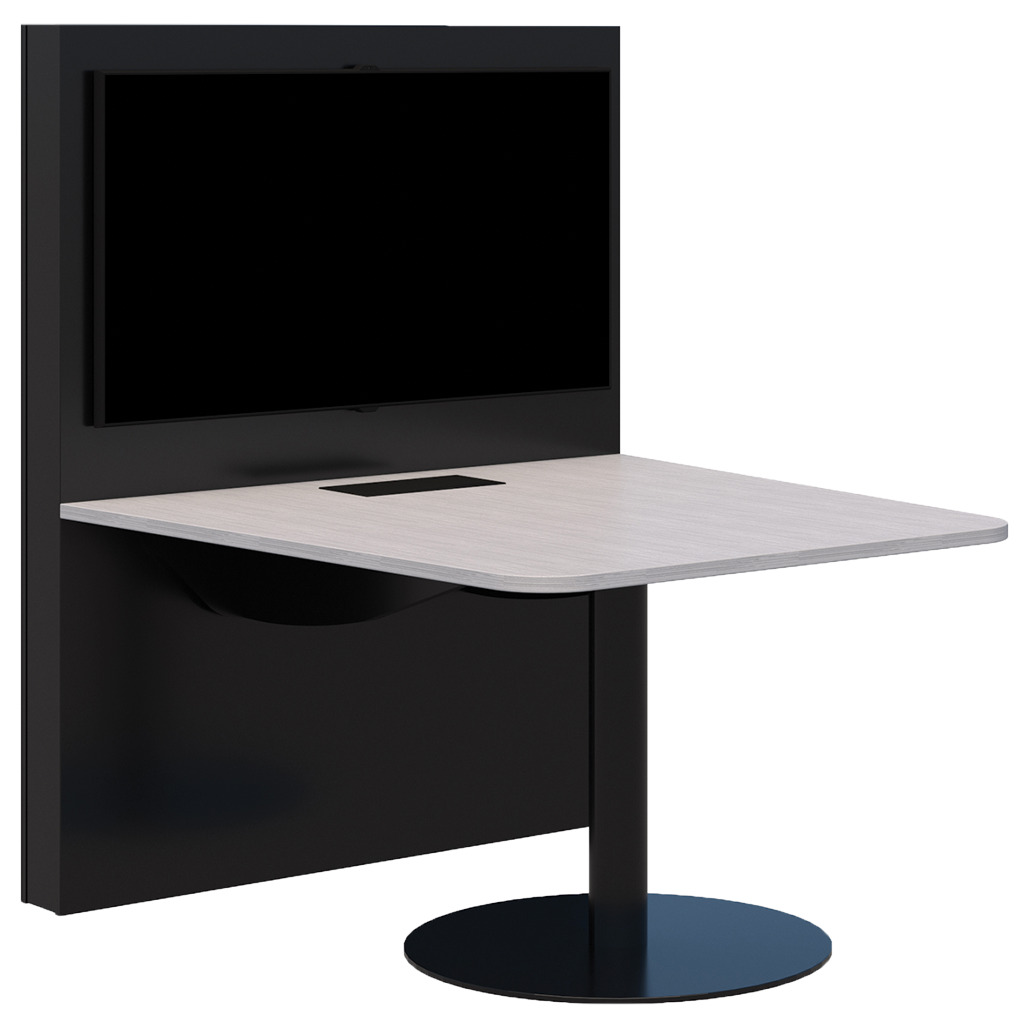 ACCENT MEDIA HUB MEETING TABLE W1200MM SILVER STRATA