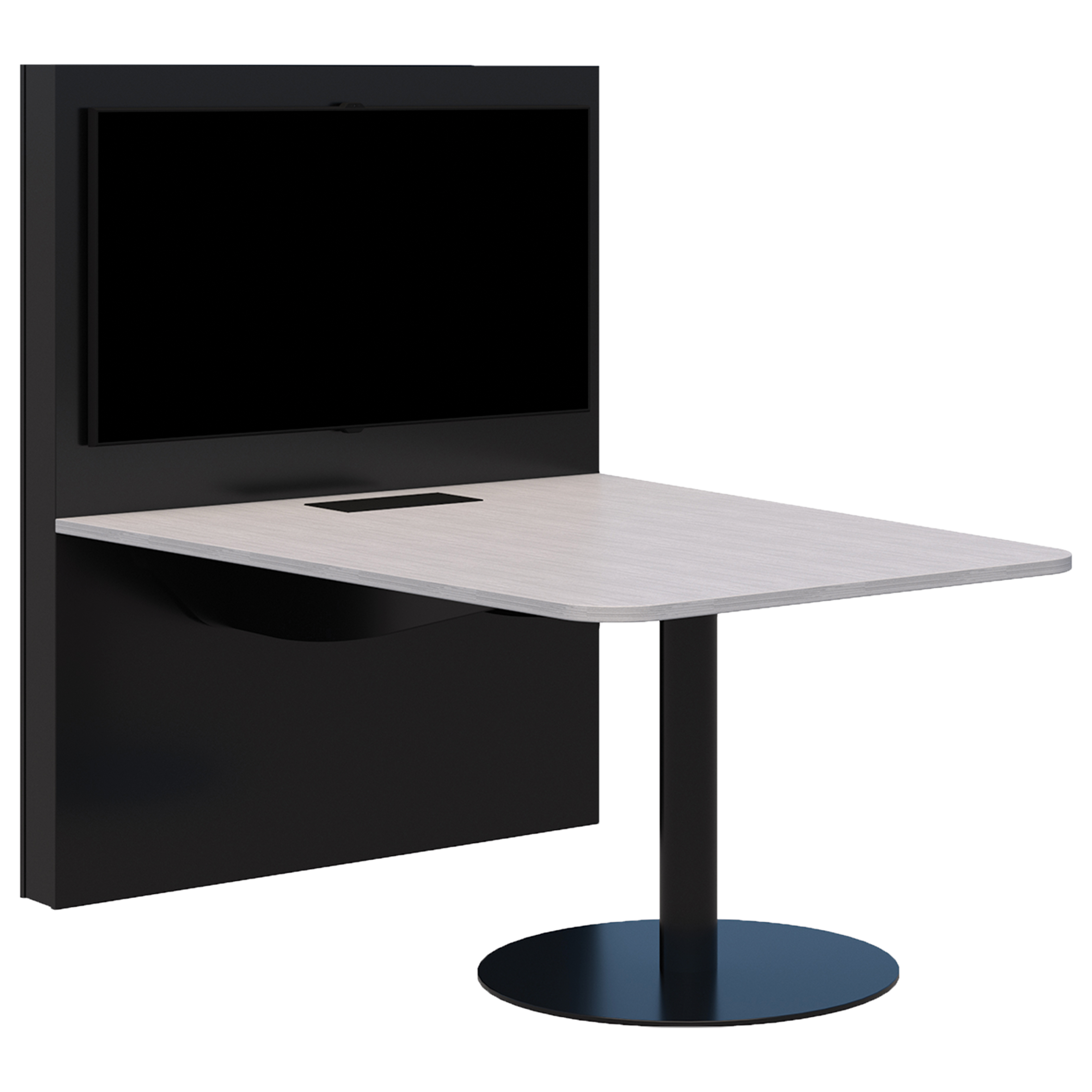 ACCENT MEDIA HUB MEETING TABLE W1500MM SILVER STRATA