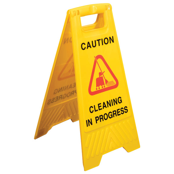 CLEANLINK SAFETY SIGN CLEANING IN PROGRESS YELLOW