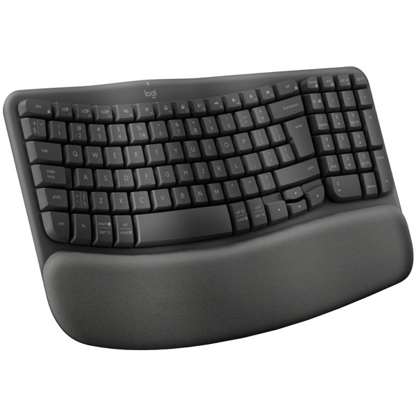 LOGITECH WAVE KEYS ERGONOMIC WIRELESS KEYBOARD GRAPHITE