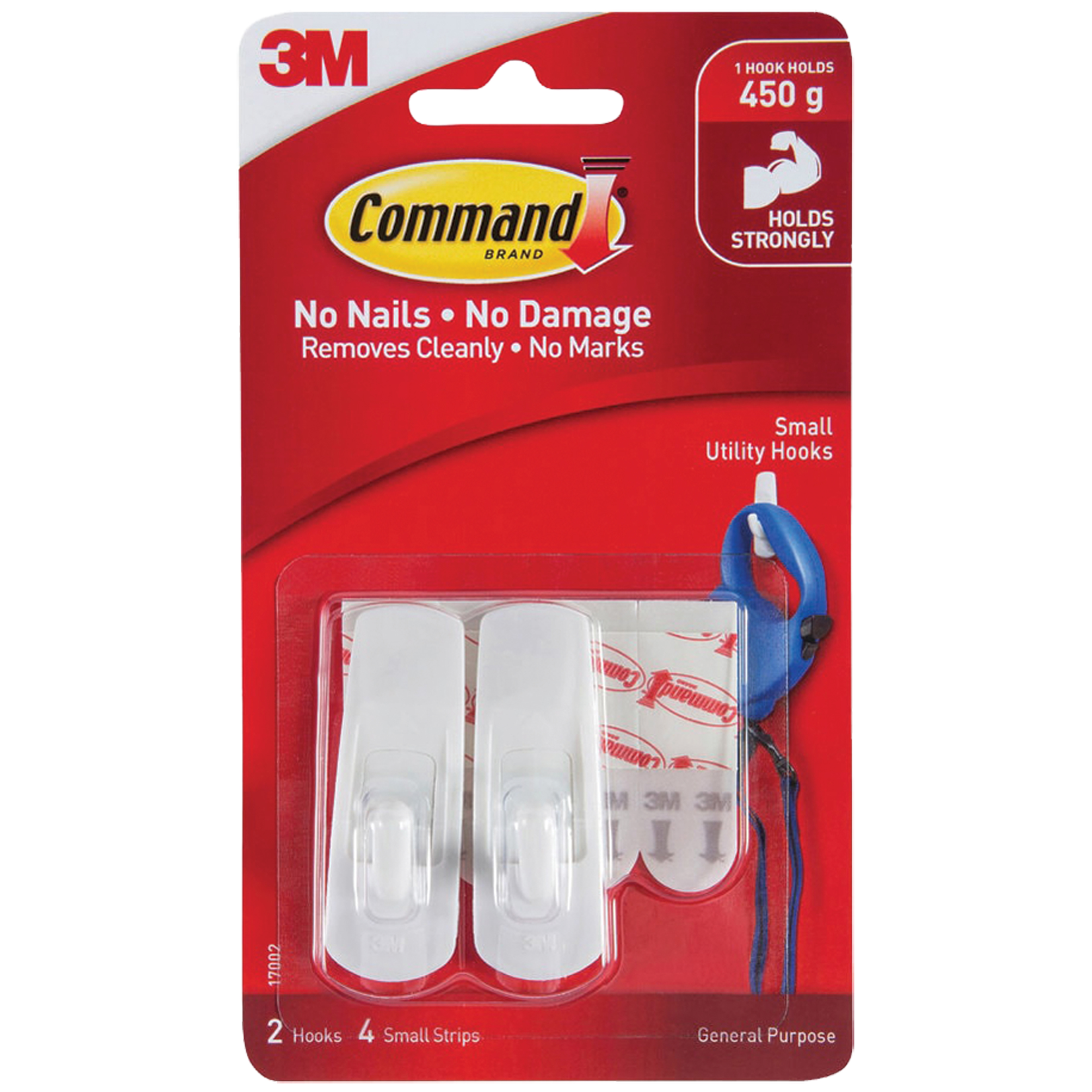 COMMAND ADHESIVE HOOKS SMALL PACK 2