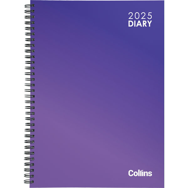 COLLINS DIARY VIVID A51 ASSORTED COLOURS DAY PER PAGE WIRO ODD YEAR