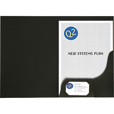 MARBIG PROFESSIONAL PRESENTATION FOLDER A4 MATTE BLACK PACK 20