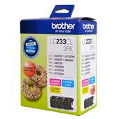 BROTHER LC233CL3PK INK CARTRIDGE VALUE PACK CYANMAGENTAYELLOW
