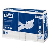 TORK 169203 T3 HAND TOWEL MULTIFOLD ADVANCED MINI PACK 185 SHEETS