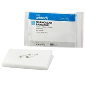 AMTECH BANDAGE TRIANGULAR WITH SAFETY PINS W110 X L110 X L155CM