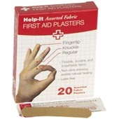 HELPIT PLASTERS FABRIC ASSORTED 14 STANDARD 3 FT 3 KNUCKLE FLESH BOX 20