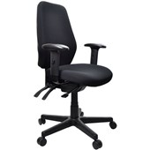 BURO AURA ERGO OFFICE CHAIR HIGHBACK 3LEVER WITH ARMS BLACK