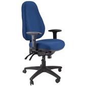 BURO PERSONA 247 TASK CHAIR HIGH BACK 4LEVER ARMS JETT FABRIC DARK BLUE