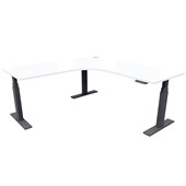 ZEALAND HEIGHT ADJUSTABLE WORKSTATION ELECTRIC W1500 X W1500 X D700 X H6501250MM WHITE