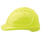 PROCHOICE HARD HAT HHV9 9 VENT 6 POINT PUSHLOCK HARNESS FLURO YELLOW