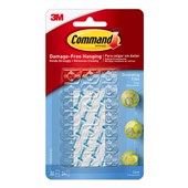 COMMAND ADHESIVE DECORATING CLIPS CLEAR PACK 20 CLIPS AND 24 STRIPS