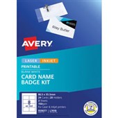 AVERY 959077 L7418K NAME BADGE KIT MICROPERFORATED 865 X 555MM WHITE