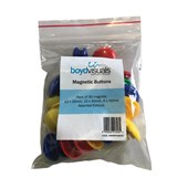 BOYD VISUAL WHITEBOARD MAGNETIC BUTTONS ASSORTED PACK 30