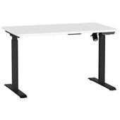 AGILE BOOST HEIGHT ADJUSTABLE SINGLE SIDED ELECTRICAL DESK W1200 X D700 X H7201200MM BLACK FRAME WHITE TOP