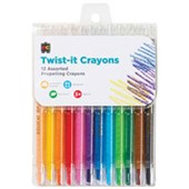 EC CRAYONS TWISTIT ASSORTED COLOURS PACK 12