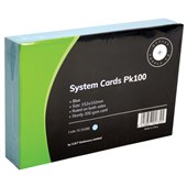 OFFICE SUPPLY CO SYSTEM CARDS 102 X 152MM BLUE PACK 100