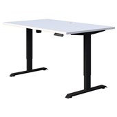 DUO II ELECTRIC DESK W1200 X D700 X H6951145MM BLACK FRAME SNOWDRIFT TOP
