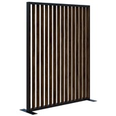 CONNECT 70 FIN SCREEN H1890 X W1500MM BLACK FRAME AGED WALNUT FIN