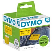 DYMO LW SHIPPING LABELS 54 X 101MM YELLOW