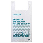 ECOPACK OCEAN PLASTIC BIN LINER WHITE 18L LARGE CARTON 500