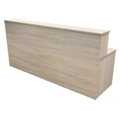 ZEALAND RECEPTION COUNTER WITH DESK NOVAH W2400 X D700 X H1125MM SEASONED OAK