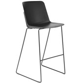 EDEN SCOUT BAR STOOL SLED BLACK