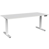 KNIGHT AGILE HEIGHT ADJUSTABLE DESK ELECTRIC 3 STAGEW1800 X D800MM X H6501290MM WHITE FRAME WHITE TOP