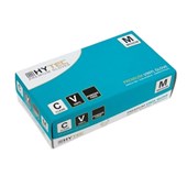 HYTEC VINYL POWDER FREE GLOVES CLEAR MEDIUM PACK 100