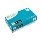 HYTEC VINYL POWDER FREE GLOVES CLEAR LARGE PACK 100